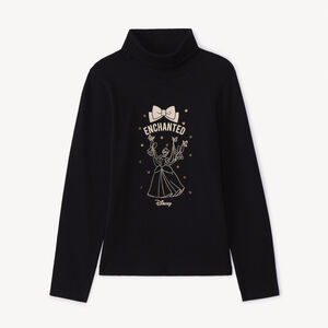 Sous-pull à col roulé et print cendrillon Disney fille 