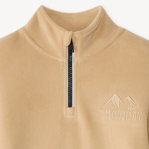 Sweat polaire de ski garçon col montant zippé 