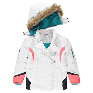Junior - Blouson de ski avec capuche amovible et fausse fourrure 