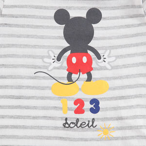 Tee-shirt manches courtes rayé print Mickey Disney 