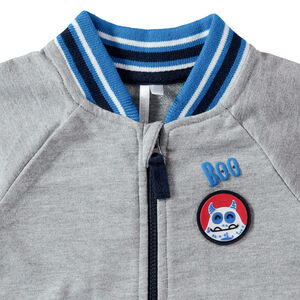 Gilet en molleton avec badge monstre et finitions rayées 