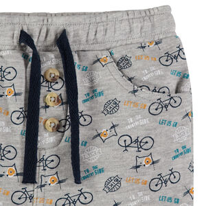 Pantalon de jogging en molleton imprimé vélos all-over  