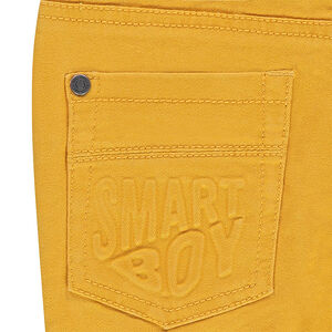 Pantalon effet crinkle avec poche à inscription reliéfée 