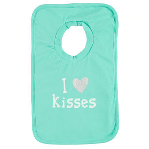 Bavoir en coton avec col et inscription 