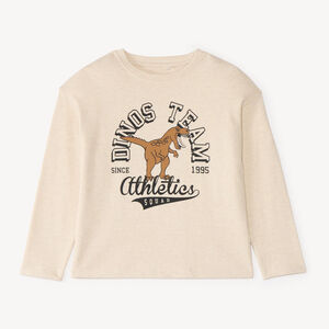 T-shirt manches longues oversize garçon print dinosaure 