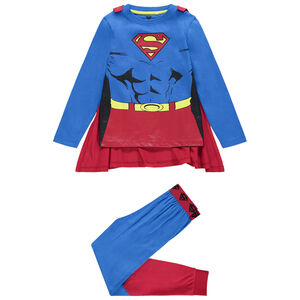 Pyjama déguisement en jersey avec cape amovible Superman  