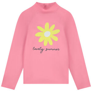 T-shirt manches longues anti-UV SPF 50+ print fleur fille 
