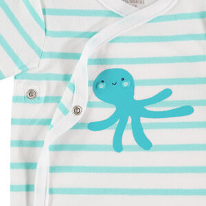 Lot de 5 bodies manches courtes en coton bio print esprit marin 