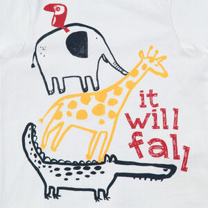 Tee-shirt manches courtes en jersey avec animaux de la jungle printés 