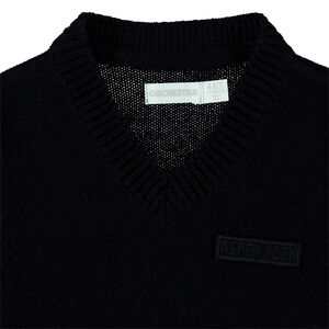 Pull sans manches en tricot esprit vintage avec maille fantaisie 