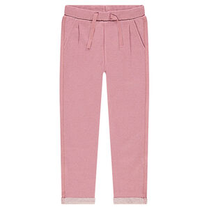 Pantalon de jogging en molleton mélangé de fils argentés 