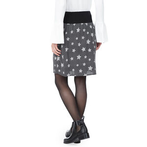 Jupe de grossesse volantée à étoiles all-over 