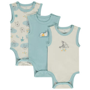 Lot de 3 bodies débardeurs Winnie Disney pour bébé garçon 