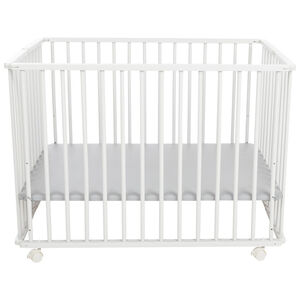 Parc pliable en bois Pocket - Blanc 