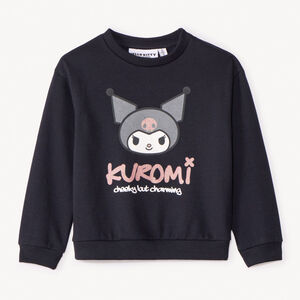 Sweat en molleton uni à print Kuromi fille 