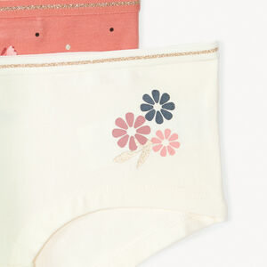 Lot de 4 shortys fantaisies fille 