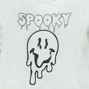 Tee-shirt manches longues Halloween avec Smiley fantôme  