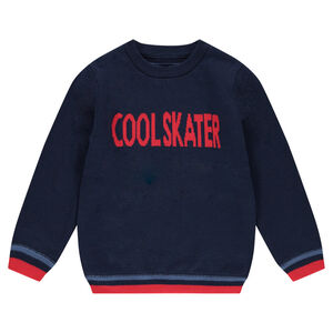 Pull en tricot fin avec motif jacquard 