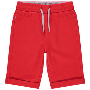 Bermuda rouge en maille fantaisie 