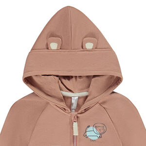 Gilet à capuche ludique en molleton avec print lion pour bébé garçon 