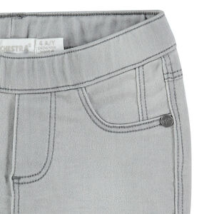 Jegging gris effet used coupe skinny  