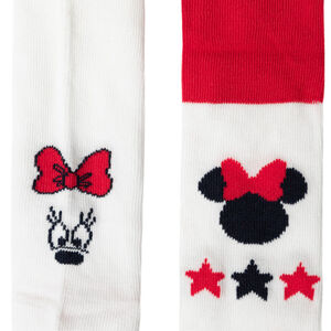 Lot de 2 collants épais motif Minnie Disney en jacquard 