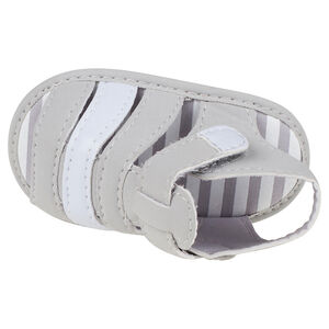 Nu-pieds à lanières nuancées et scratch 