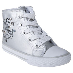 Baskets montantes à zip et lacets avec prints et rivets du 24 au 27 