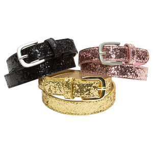 Lot de 3 ceintures réglables à paillettes 