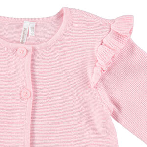 Gilet en tricot avec emmanchures volantées 