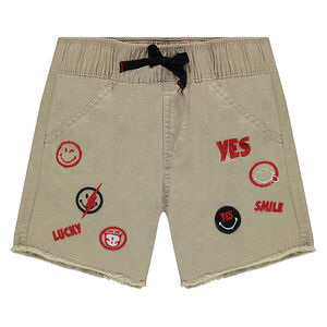Short en twill avec Badges SmileyWorld 