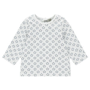 Tee-shirt manches longues en jersey imprimé all-over 