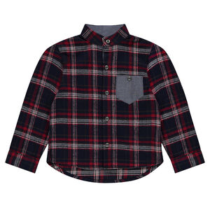 Chemise manches longues en flanelle à carreaux 