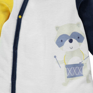 Dors-bien en velours avec animal fantaisie printé 