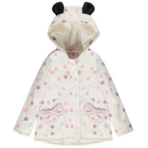 Parka gomme à capuche fantaisie Minnie Disney imprimé pois fille 