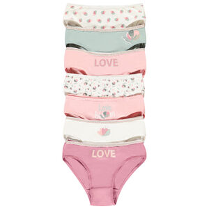 Lot de 7 culottes fantaisie à fleurs fille 
