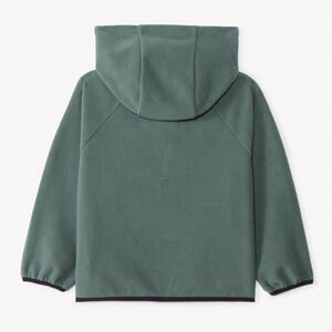 Gilet en polaire contrecollé et capuche + broderie garçon 