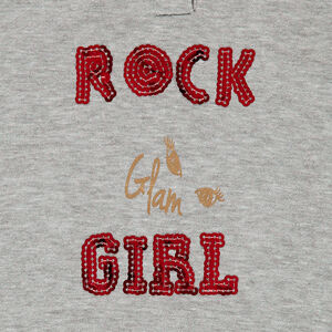 Jogging en molleton avec message en sequins 