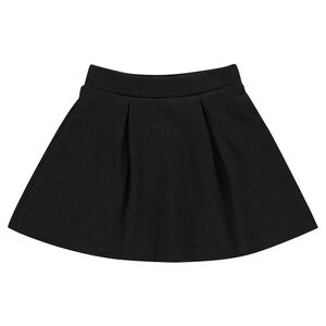 Jupe noire unie effet fantaisie 