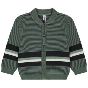 Gilet en tricot fantaisie avec bandes pour bébé garçon 