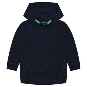 Sweat à capuche en molleton effet neps 