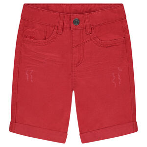 Bermuda en coton surteint effet crinkle 