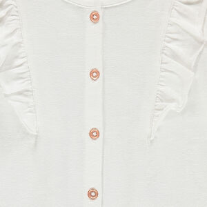 Gilet molleton uni à volants 