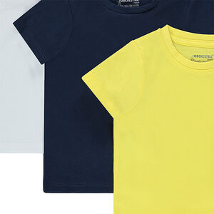 Lot de 3 tee-shirts manches courtes unis en jersey 