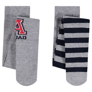 Junior - Lot de 2 collants épais à rayures / lettre en jacquard 