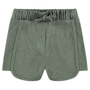 Short en jersey et empiècements brodés 