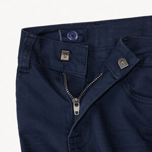 Pantalon slim en twill uni garçon 