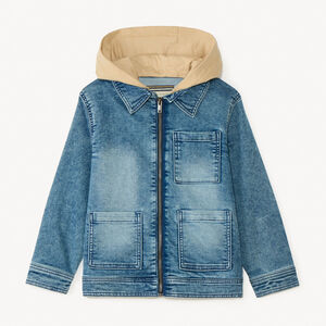 Veste en jean avec capuche amovible garçon 
