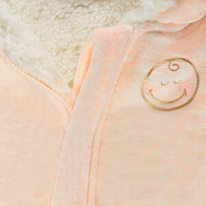 Combi-pilote nid d'ange en velours doublée sherpa Smiley  