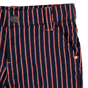 Bermuda en coton à rayures contrastées 